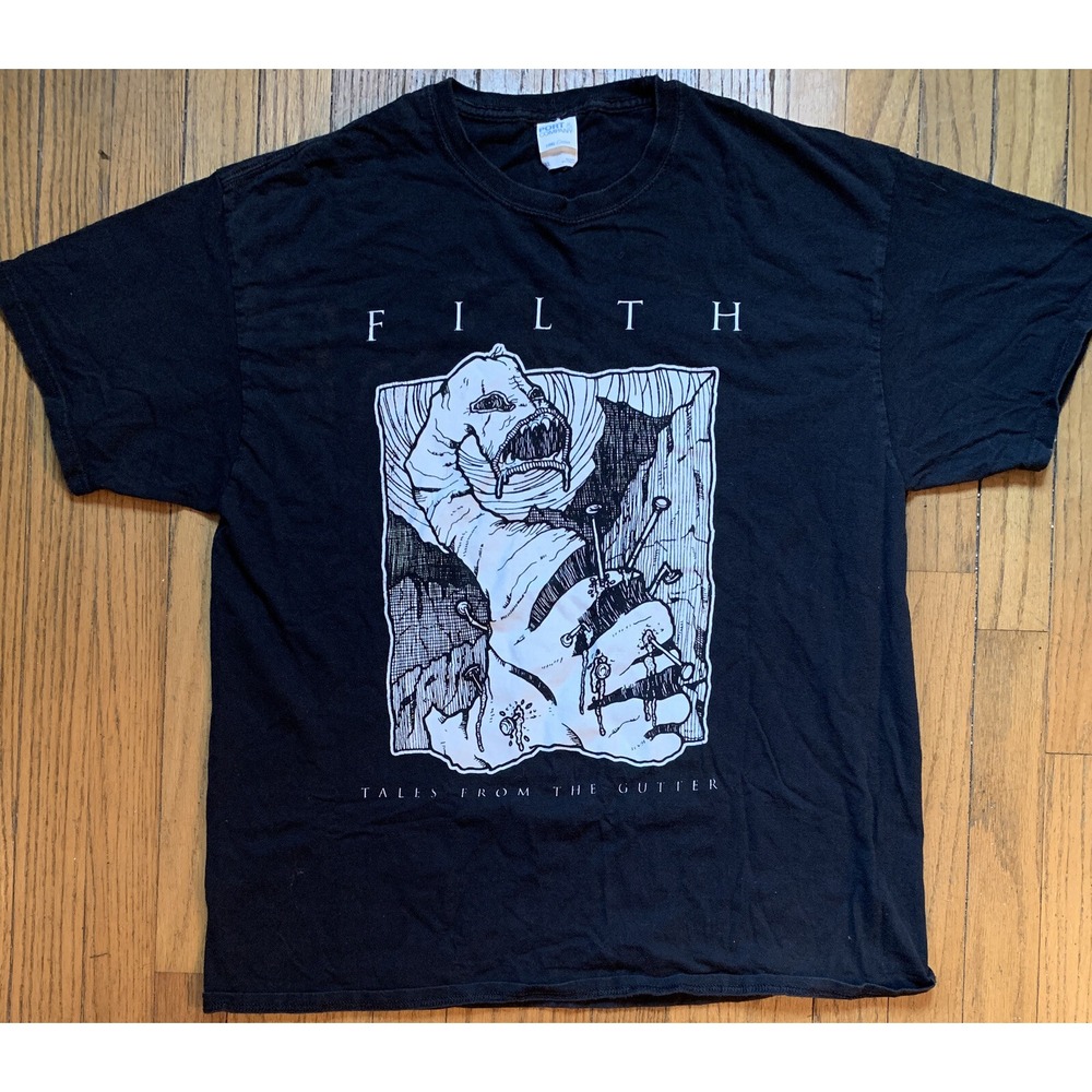 RARE Filth "Tales From The Gutter" Men's XL Concert Shirt Death Heavy Metal Tour